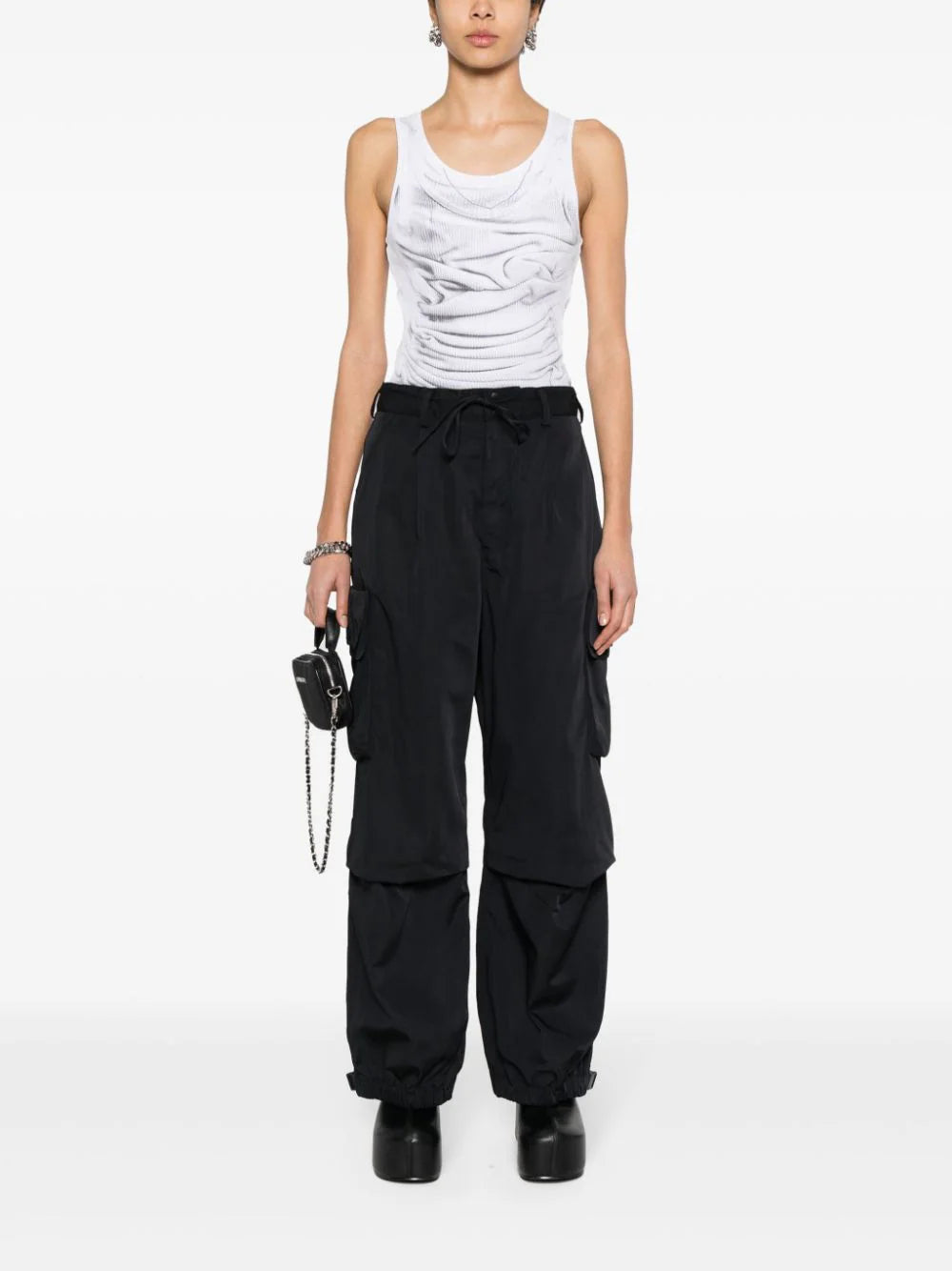 Y-3 cargo-pockets twill trousers