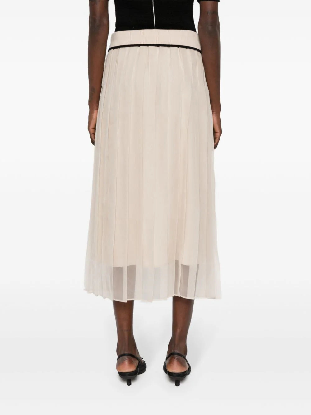 Brunello Cucinelli  high-waisted silk skirt