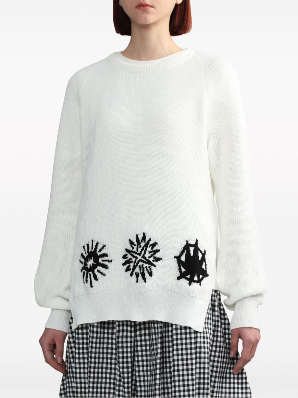 Black Comme Des Garçons  jacquard crew-neck jumper