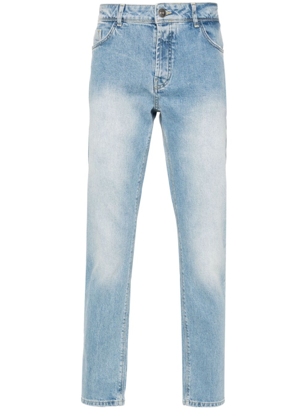 Boggi Milano  logo-embroidered low-rise jeans