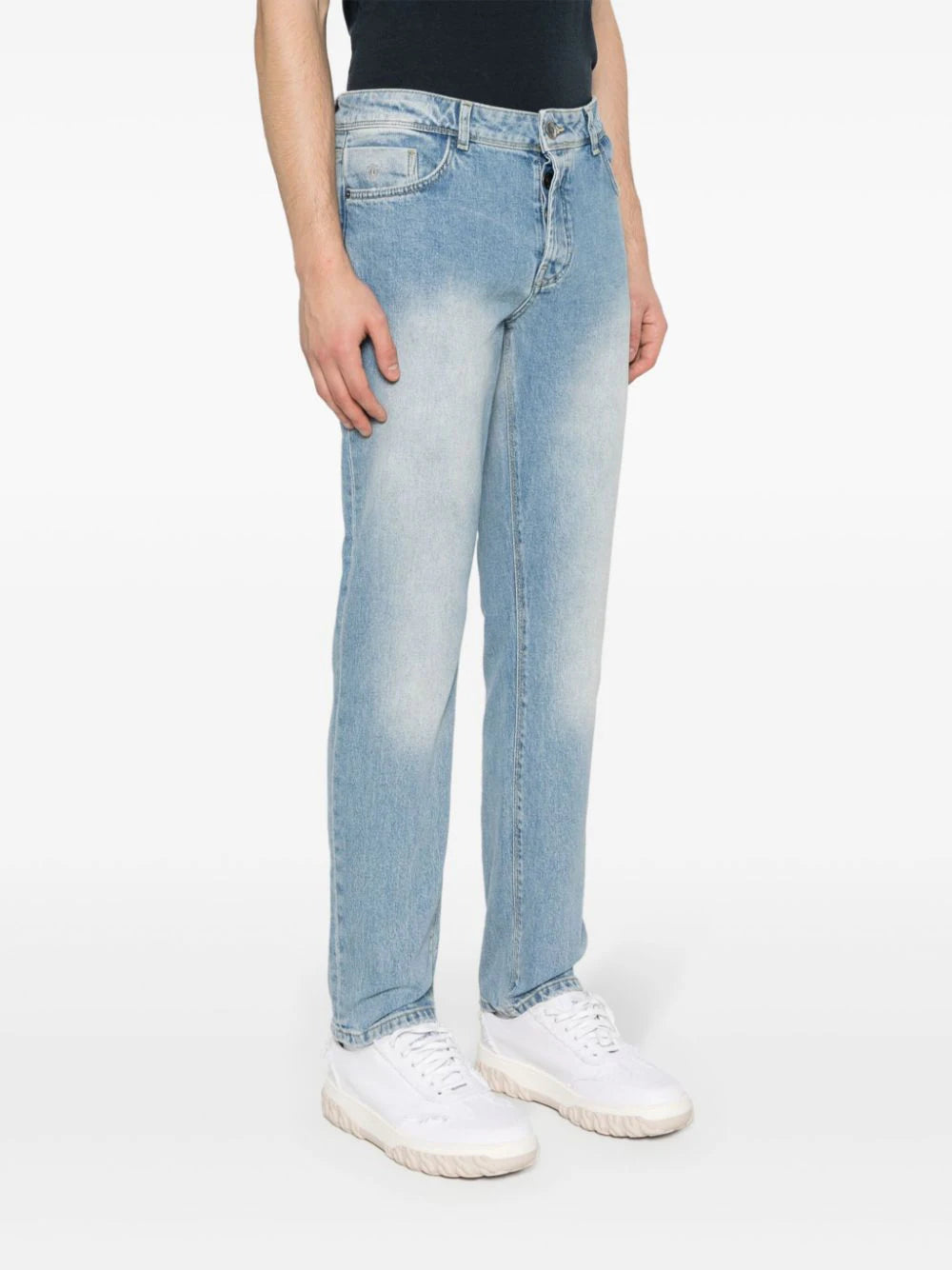 Boggi Milano  logo-embroidered low-rise jeans