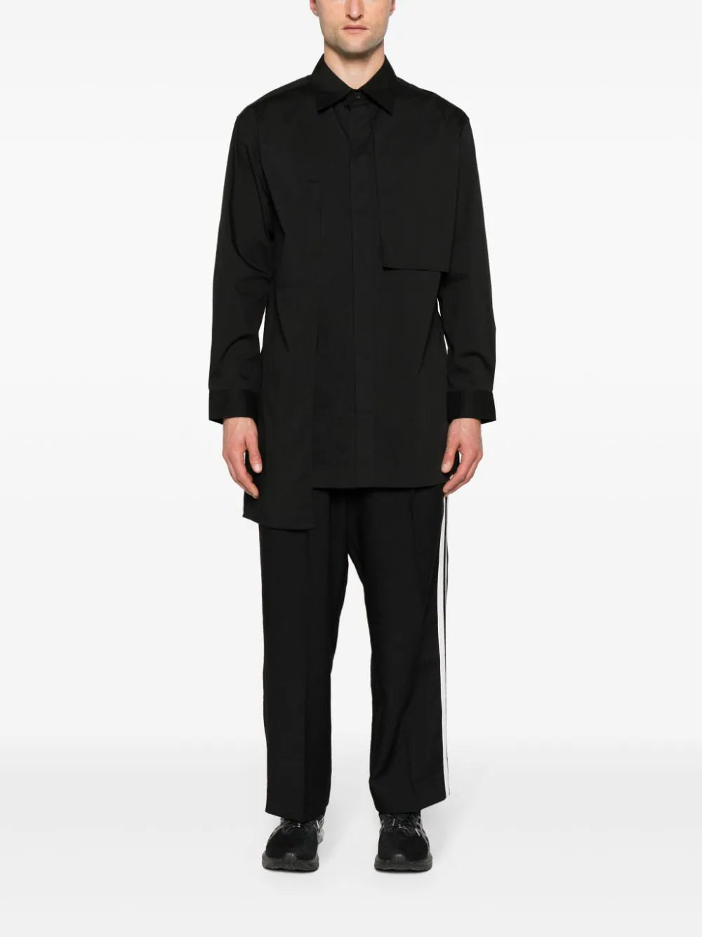 Y-3  layered poplin shirt