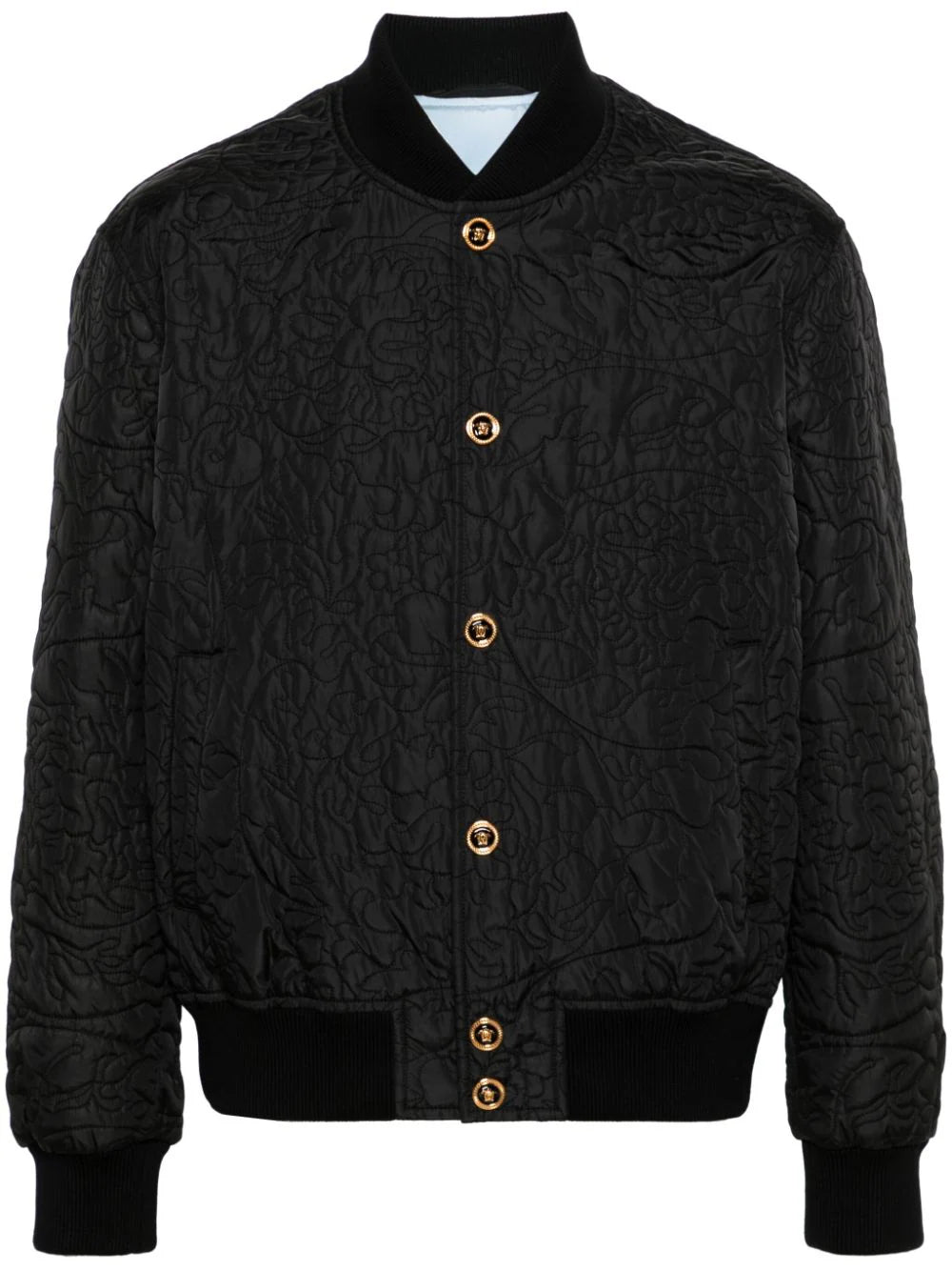 Versace  Barocco-quilted bomber jacket