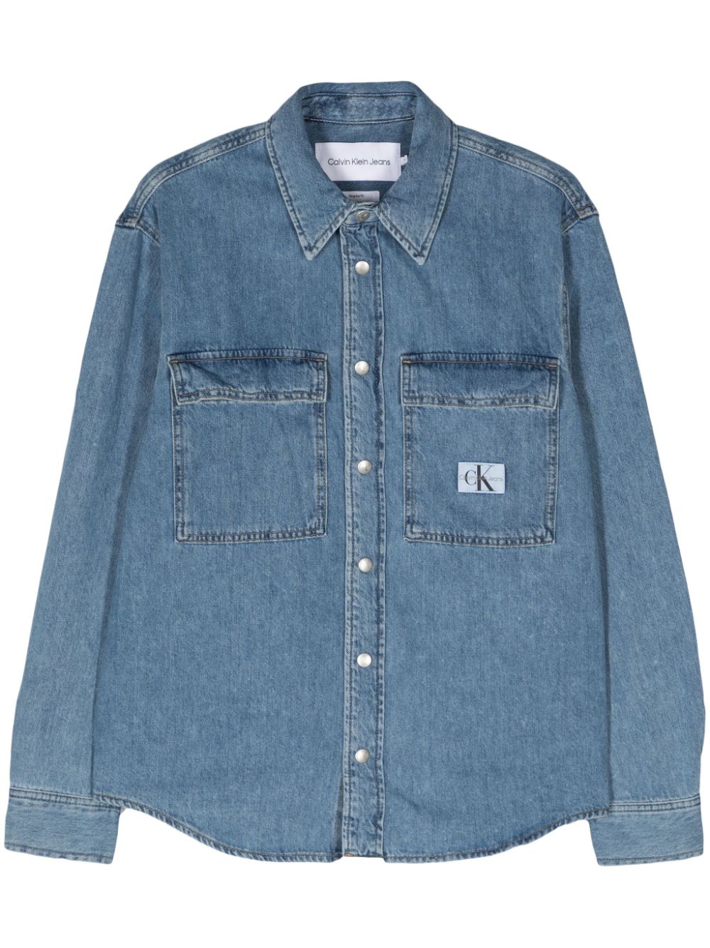 Calvin Klein Jeans  logo-patch denim shirt