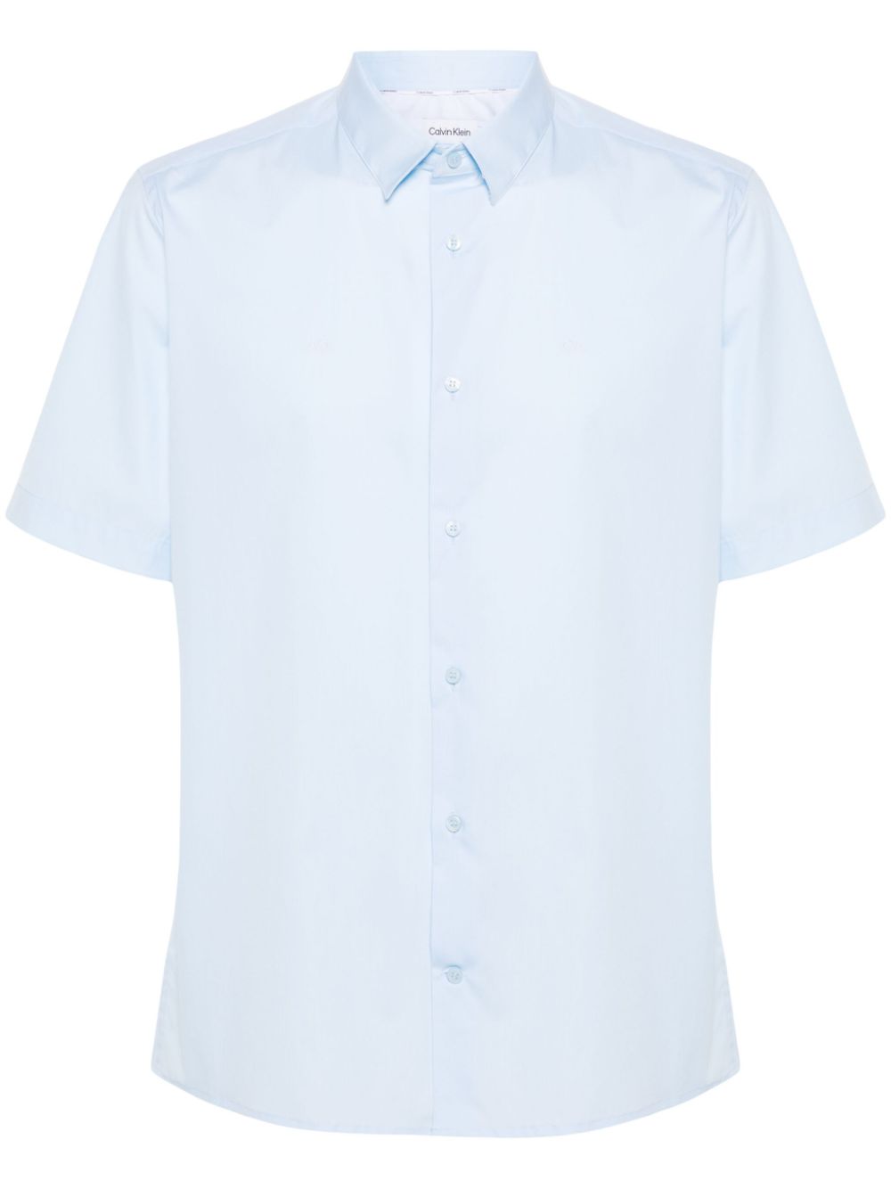 Calvin Klein  monogram-embroidered cotton shirt