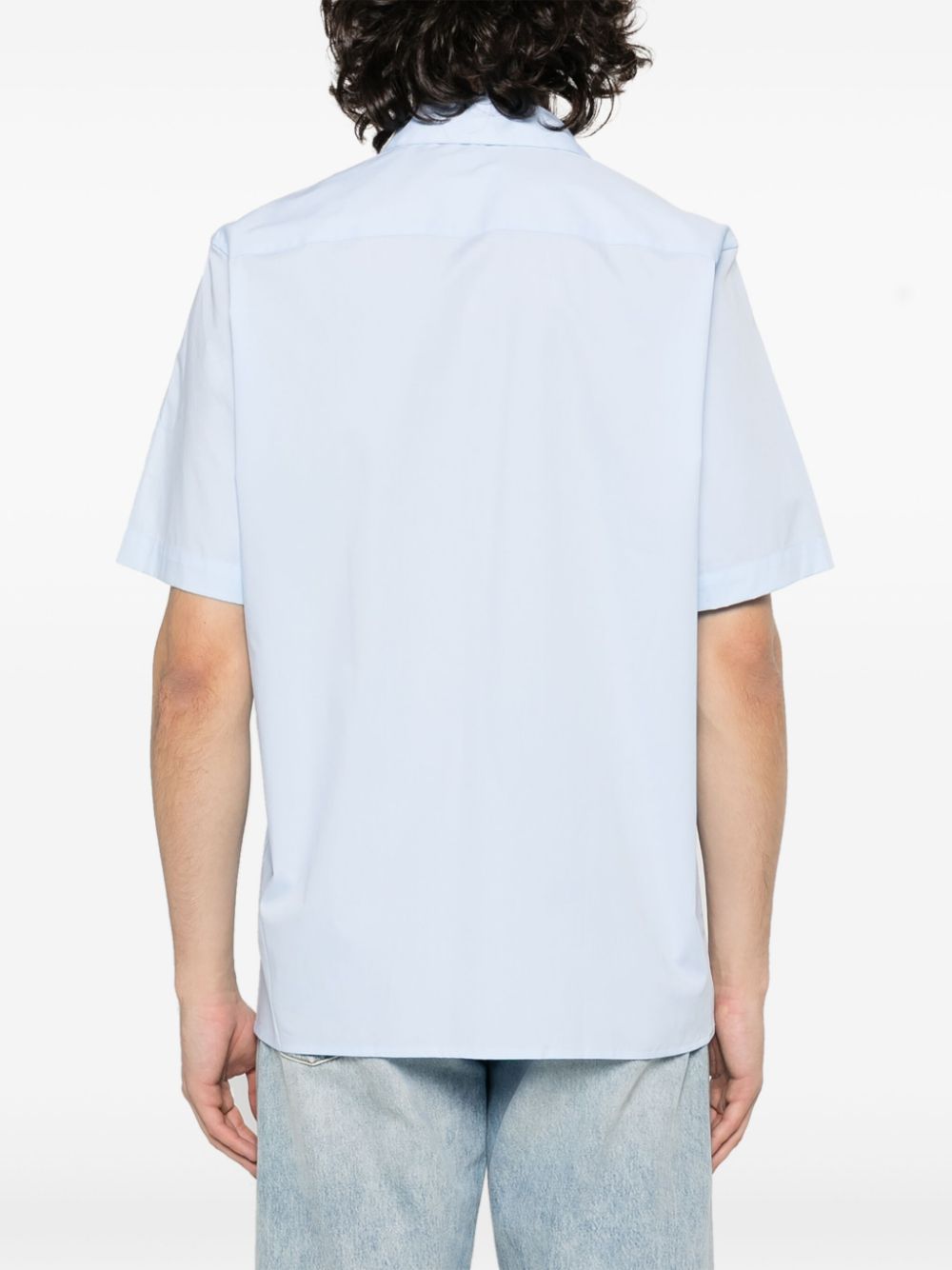 Calvin Klein  monogram-embroidered cotton shirt