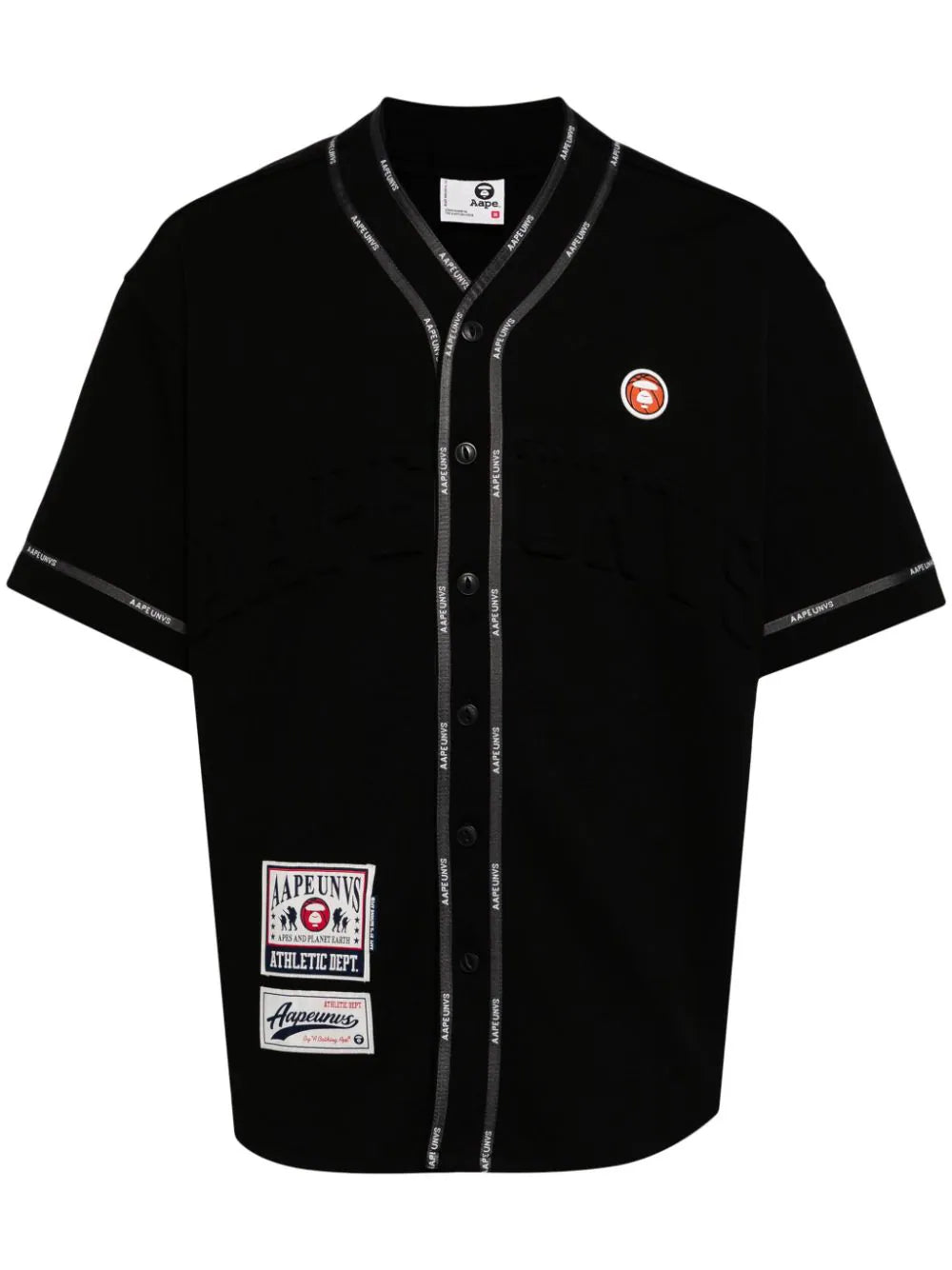 AAPE BY *A BATHING APE®  logo-trim shirt