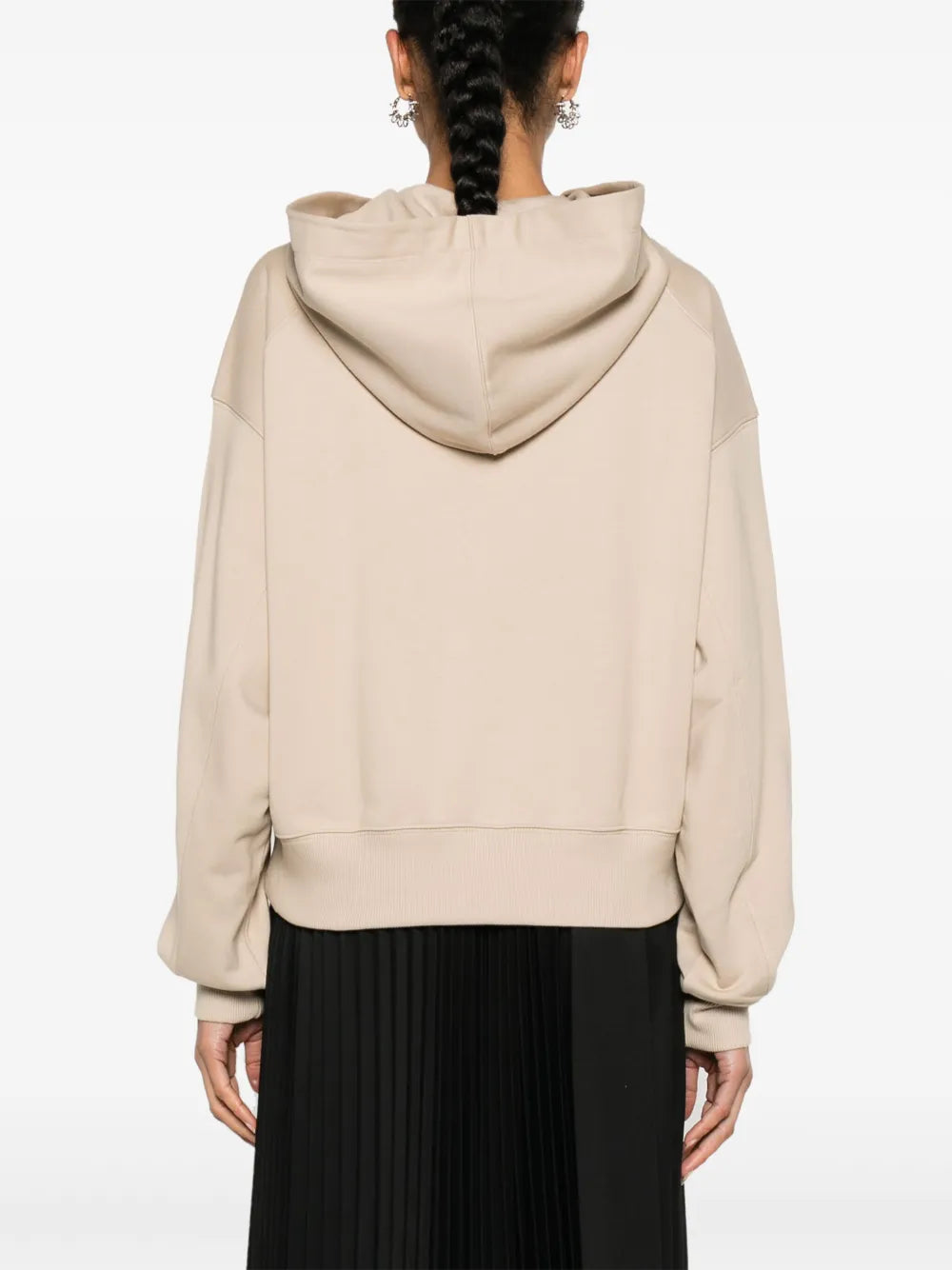 Y-3 logo-print jersey hoodie