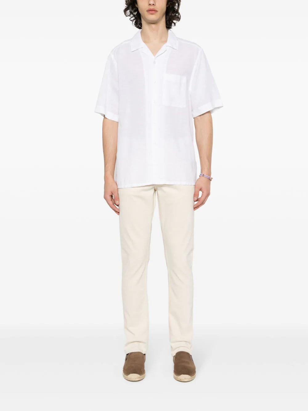Calvin Klein  monogram-embroidered short-sleeves shirt