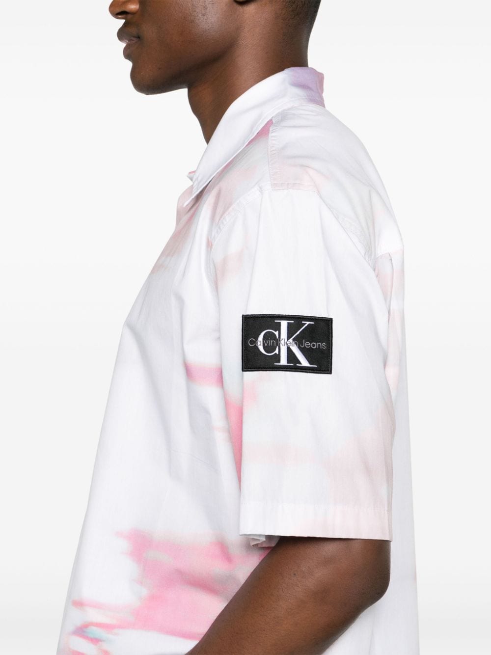 Calvin Klein Jeans Diffused Skyscape-print cotton shirt