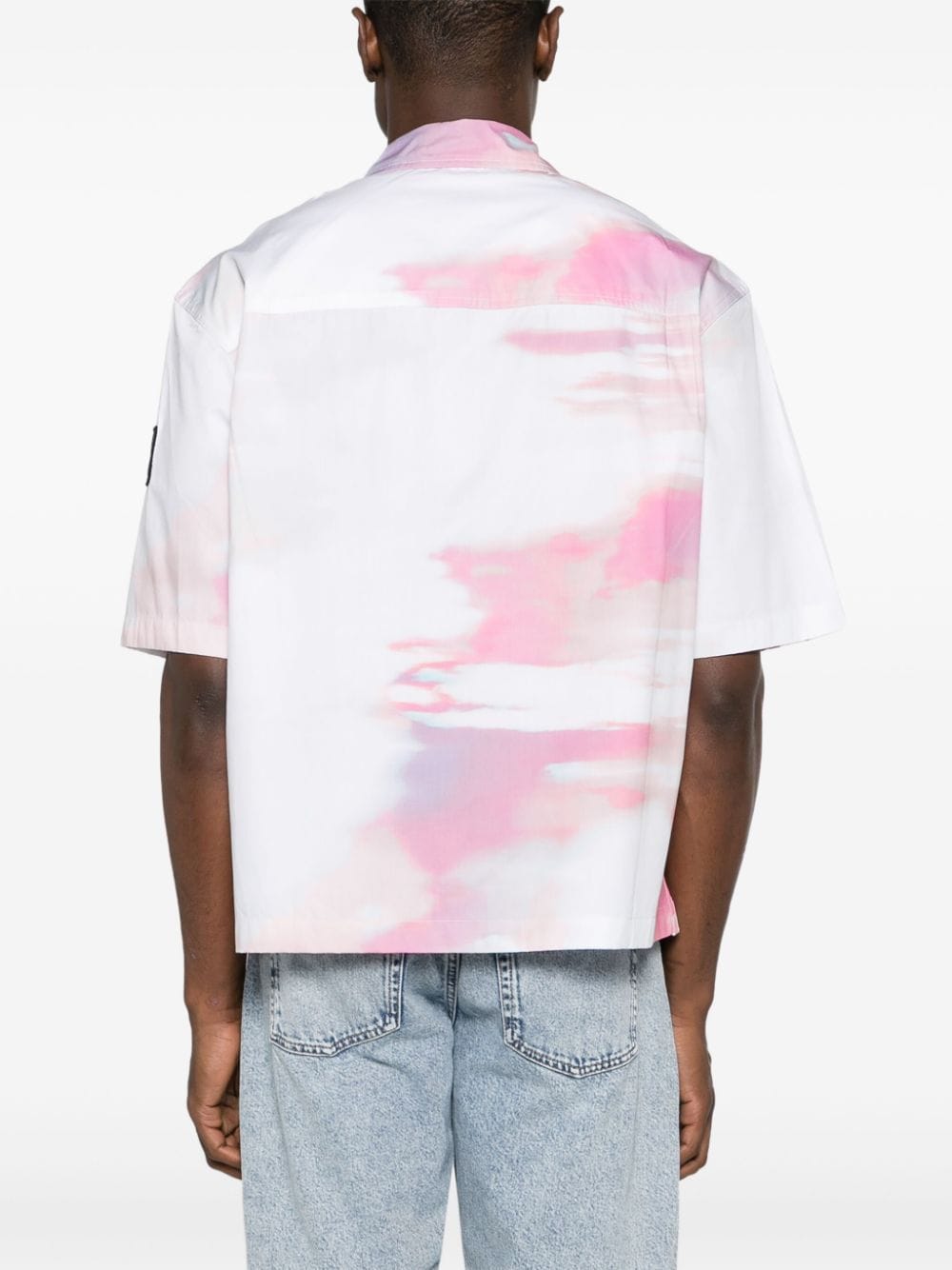 Calvin Klein Jeans Diffused Skyscape-print cotton shirt