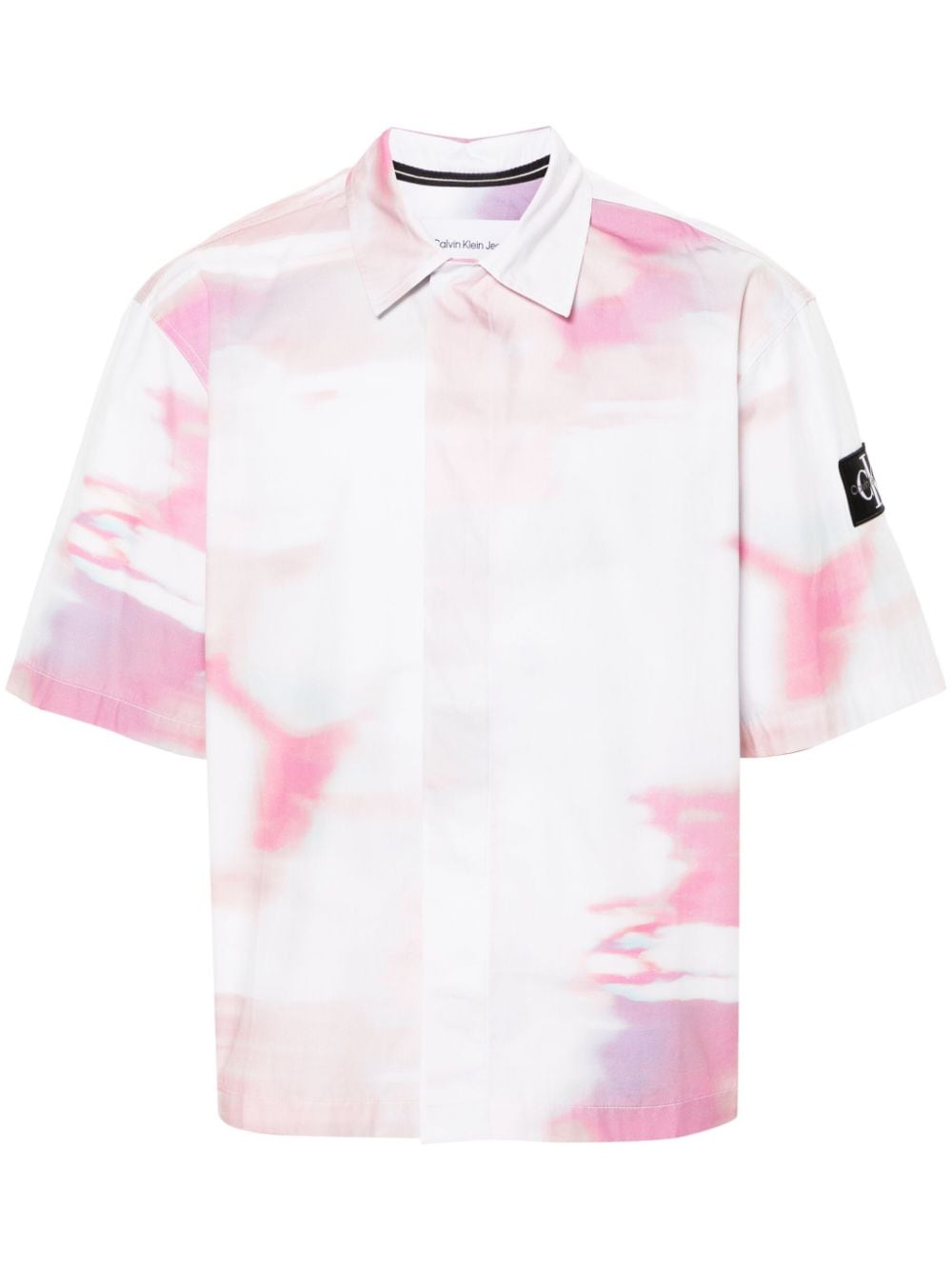 Calvin Klein Jeans Diffused Skyscape-print cotton shirt