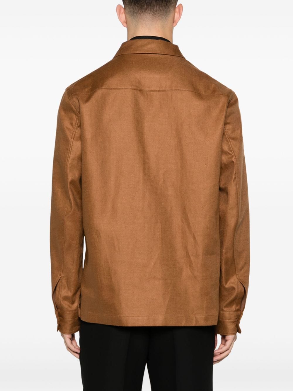 Zegna  twill linen shirt