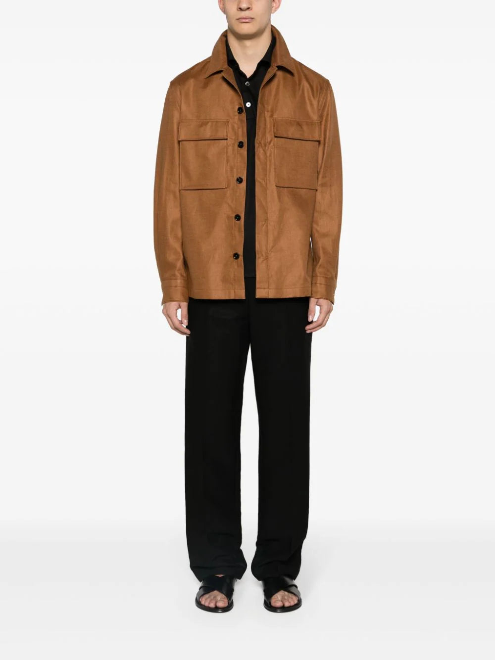 Zegna  twill linen shirt