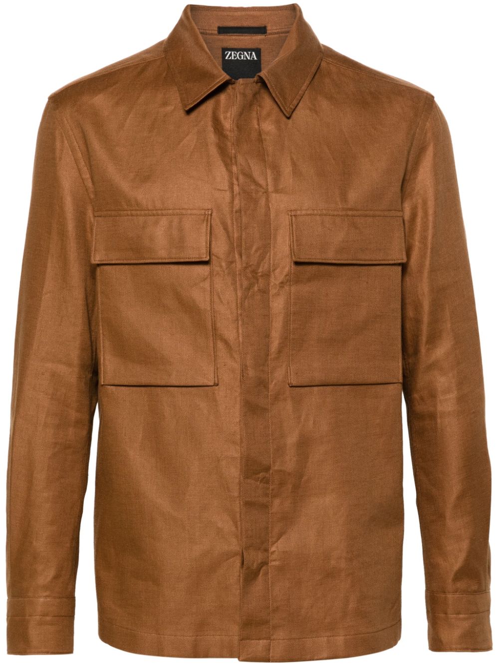 Zegna  twill linen shirt