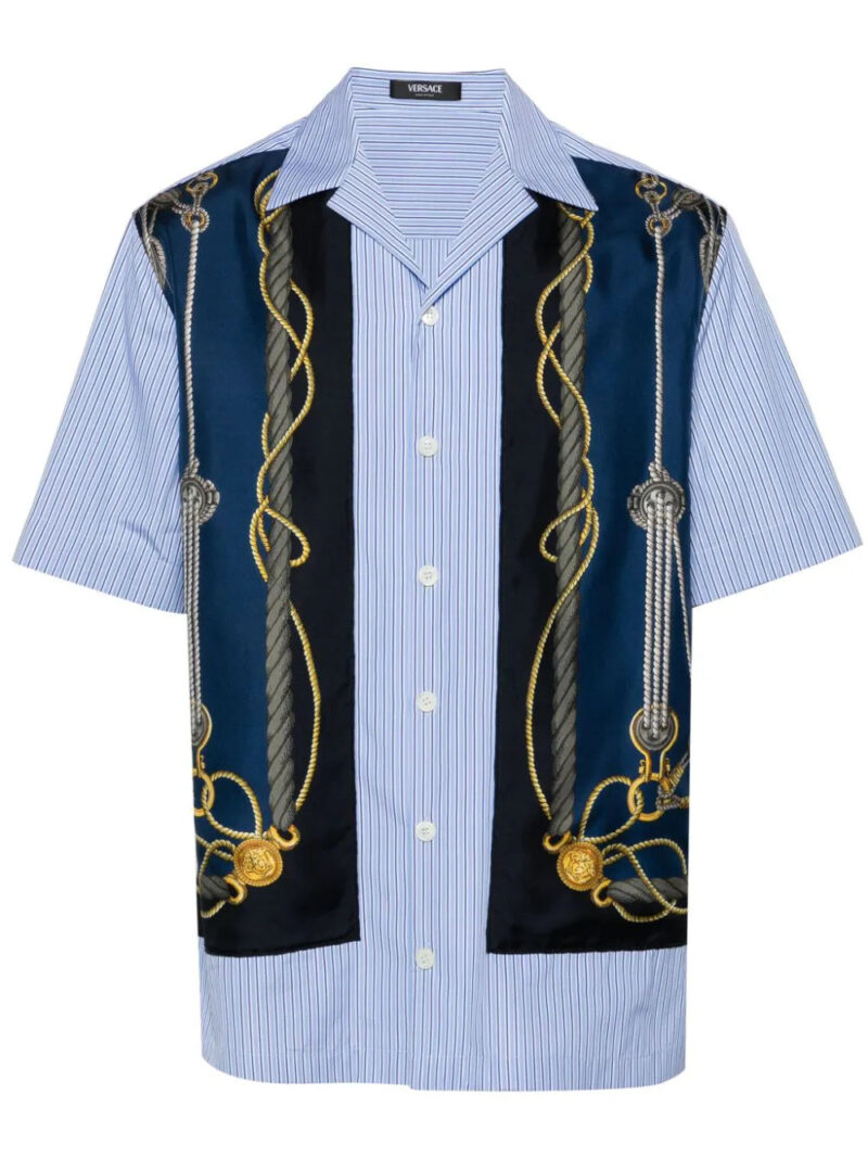 Versace  Nautical-print striped shirt