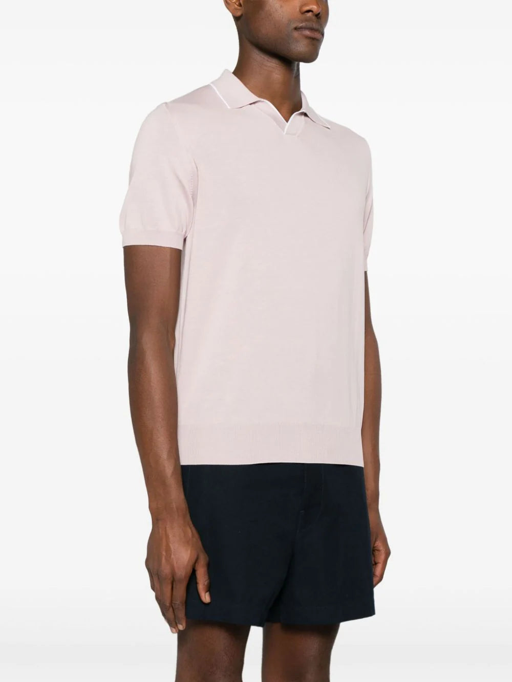 Canali fine-knit polo shirt