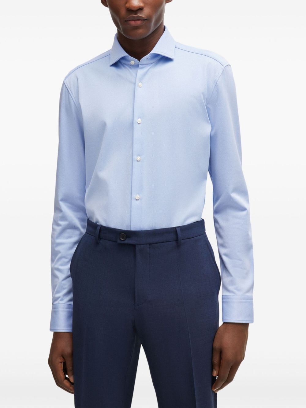 BOSS button-up jersey shirt
