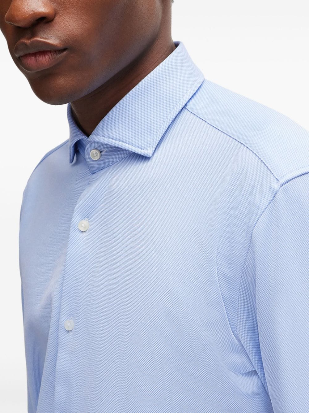 BOSS button-up jersey shirt