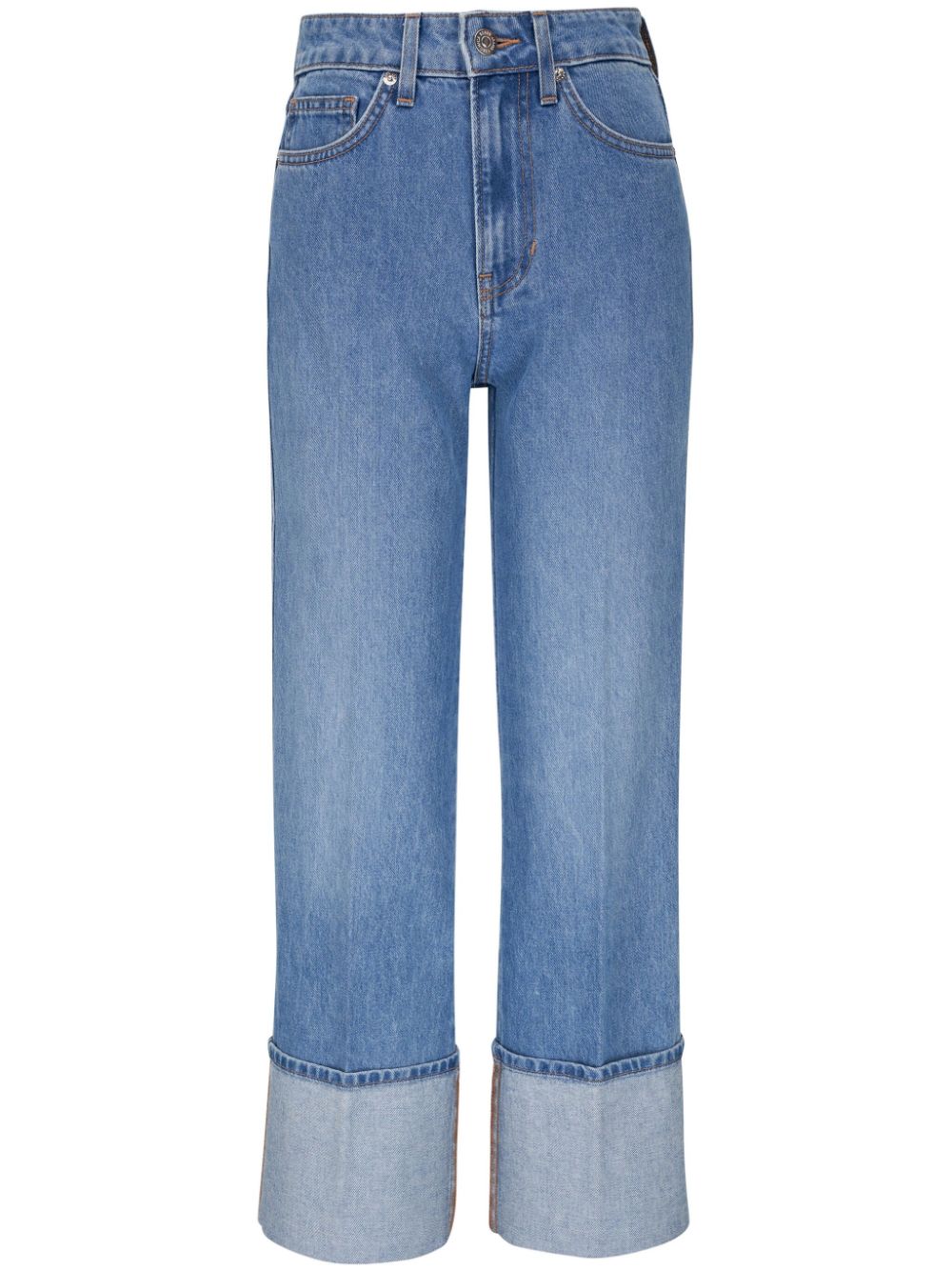 Veronica Beard  turn-up cuff straight-leg jeans