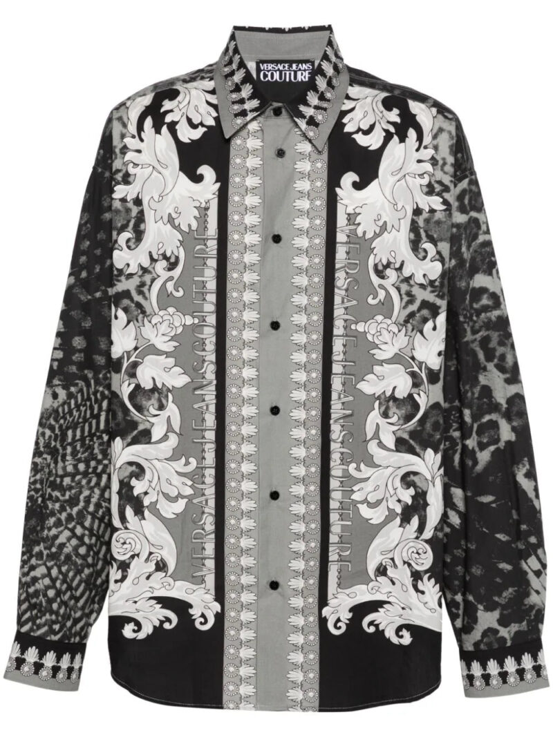 Versace Jeans Couture  Animalier Barocco-print cotton shirt