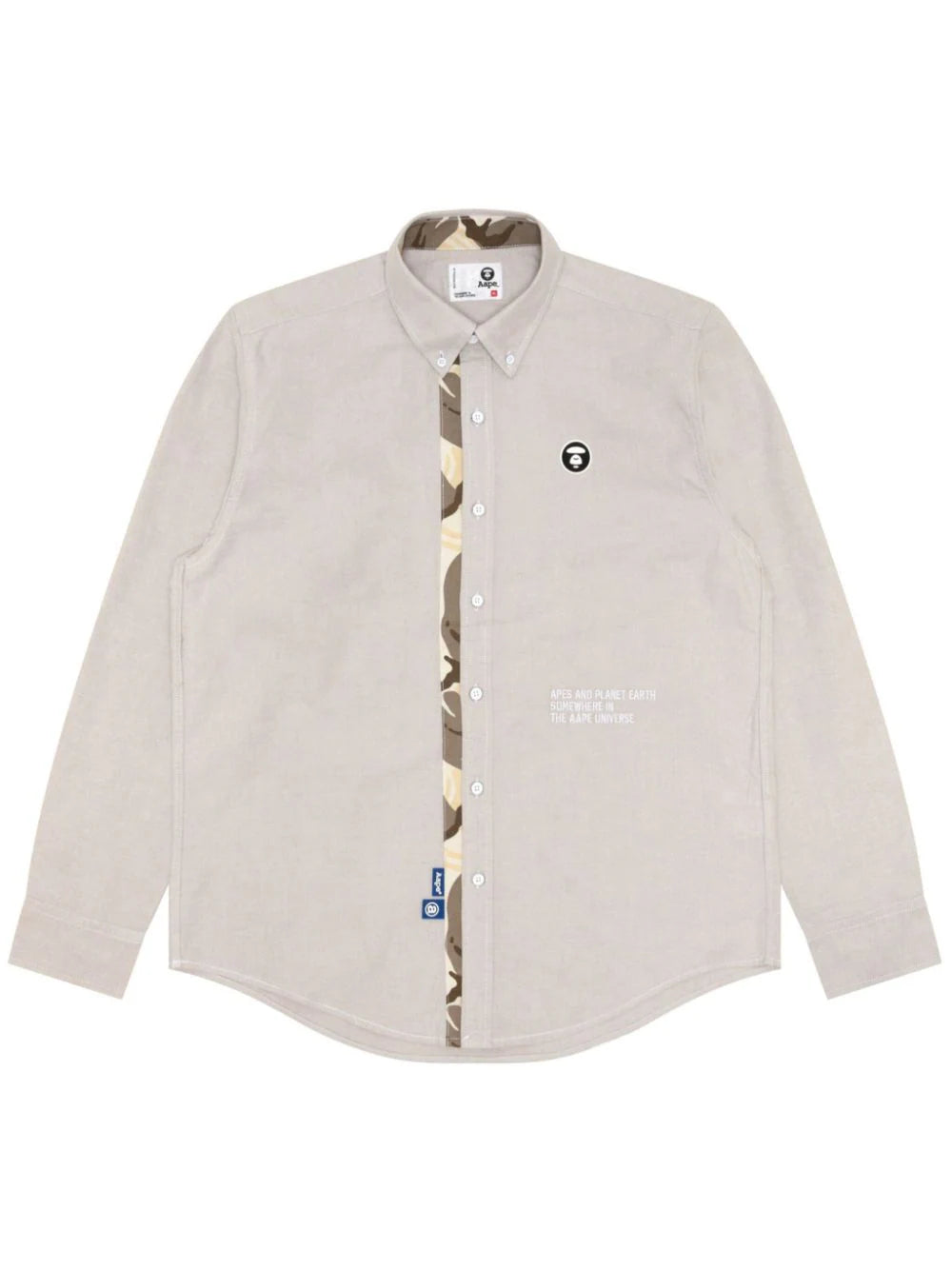 AAPE BY *A BATHING APE®  Moonface-embroidered cotton shirt