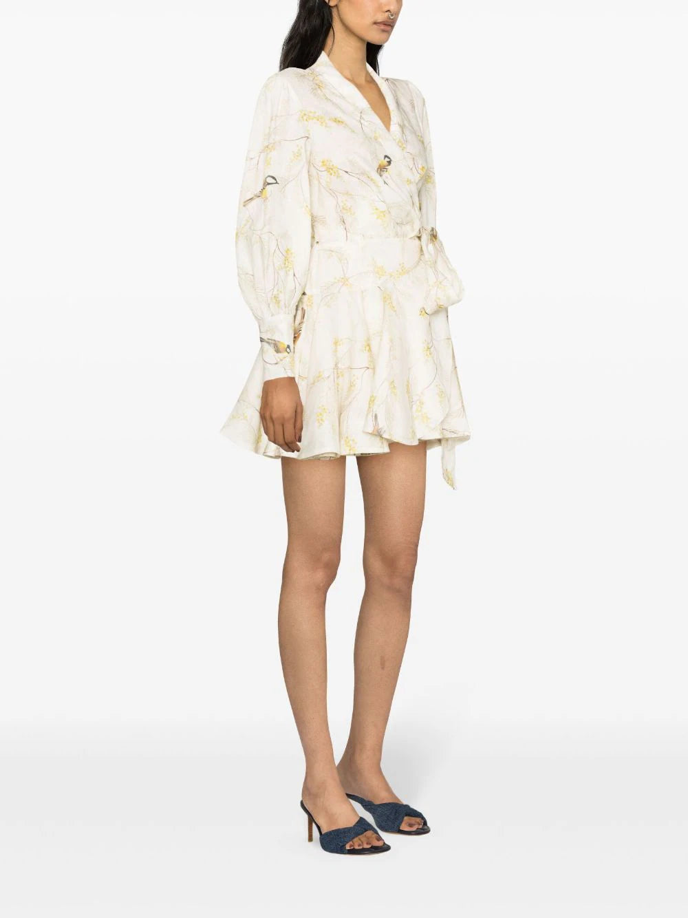 ZIMMERMANN  Acacia Birds-print wrap minidress
