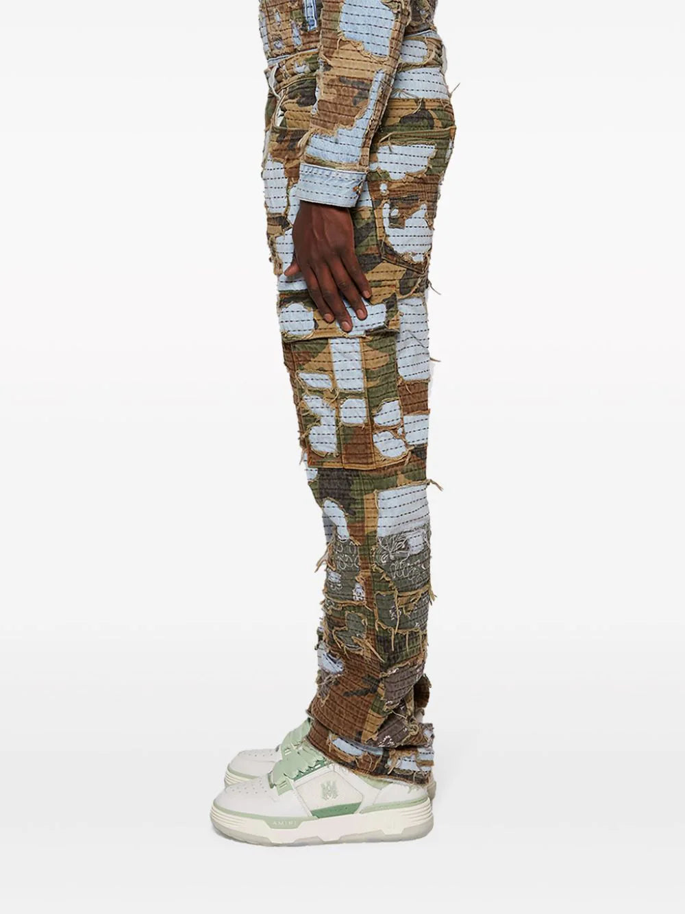 AMIRI  Camo Boro Repair straight jeans