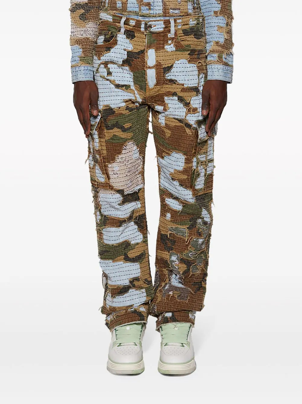 AMIRI  Camo Boro Repair straight jeans