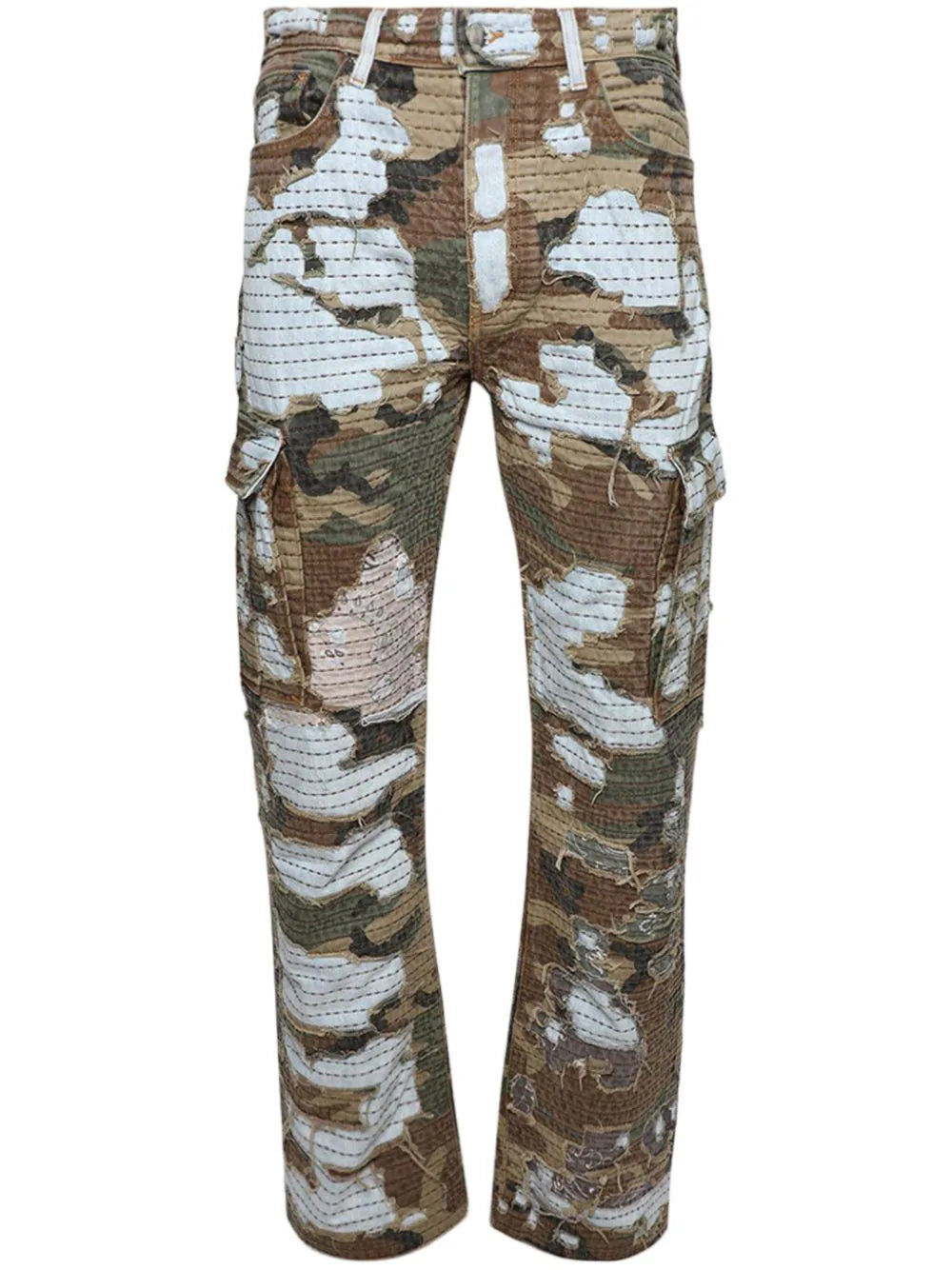 AMIRI  Camo Boro Repair straight jeans