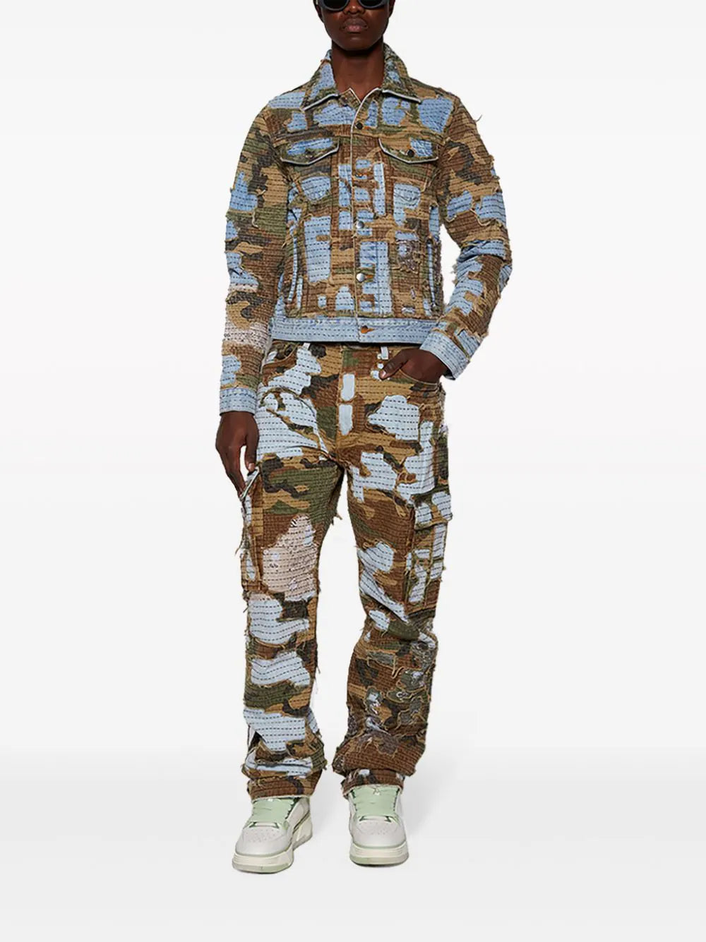 AMIRI  Camo Boro Repair straight jeans