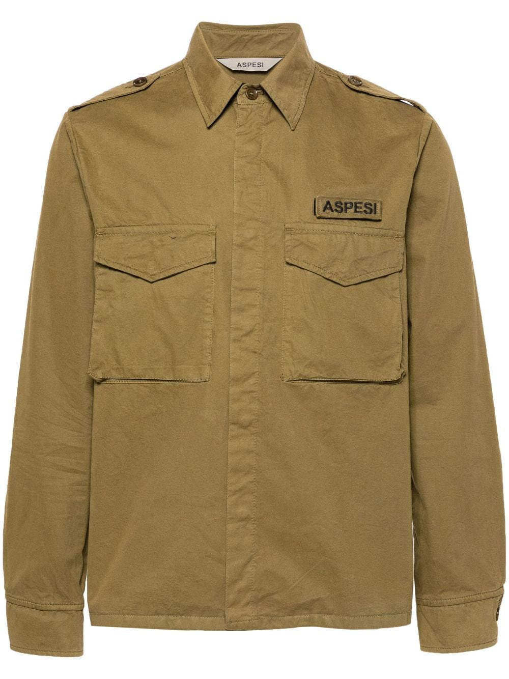 ASPESI  epaulettes-detailed cotton shirt