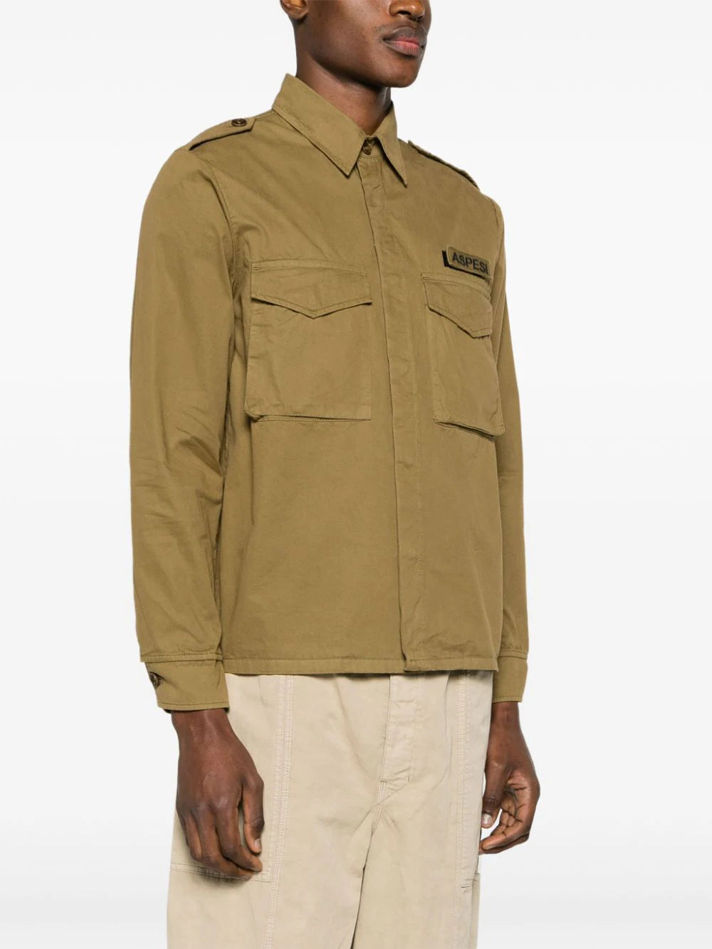 ASPESI  epaulettes-detailed cotton shirt