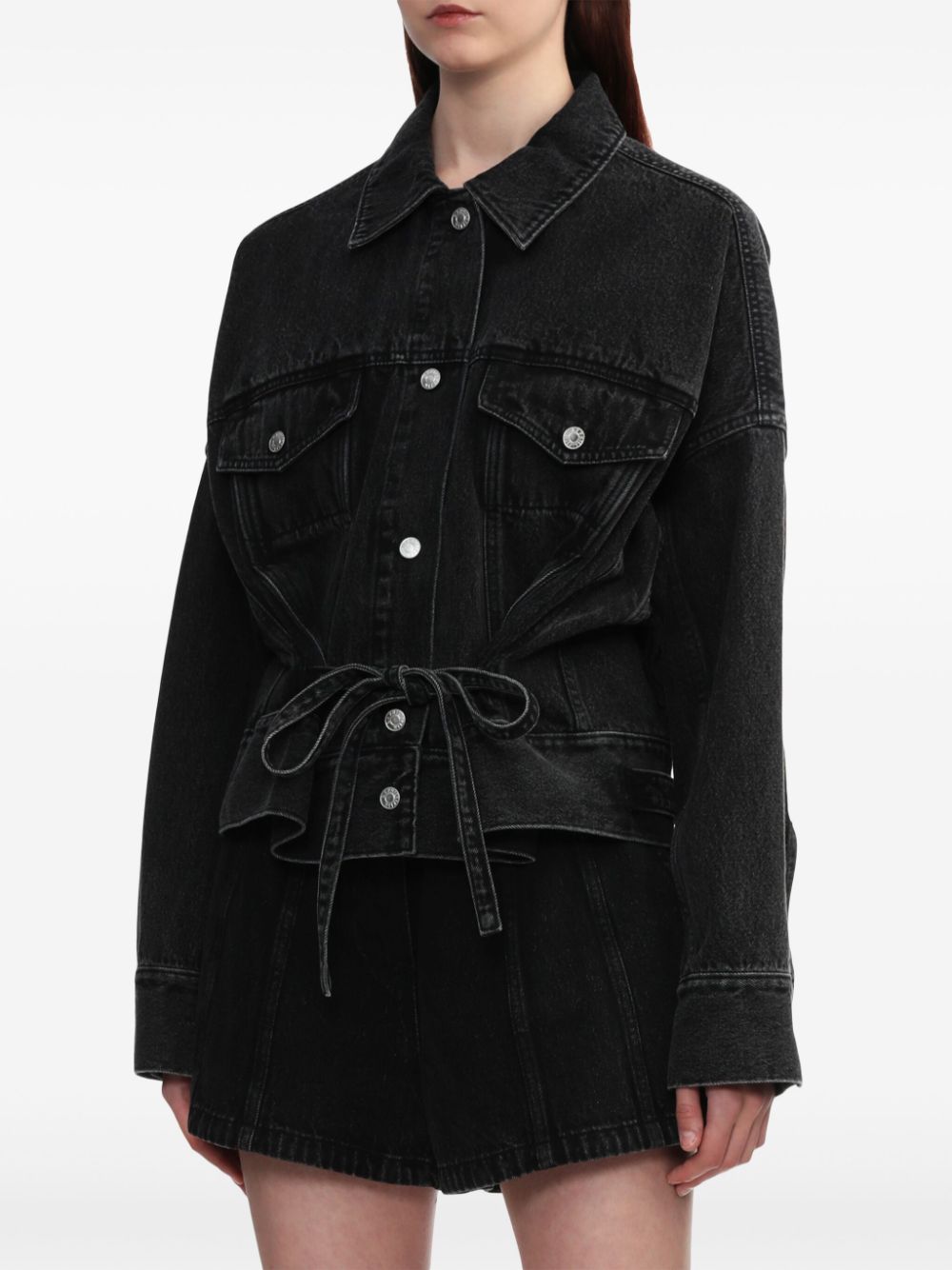 3.1 Phillip Lim  button-up belted denim jacket
