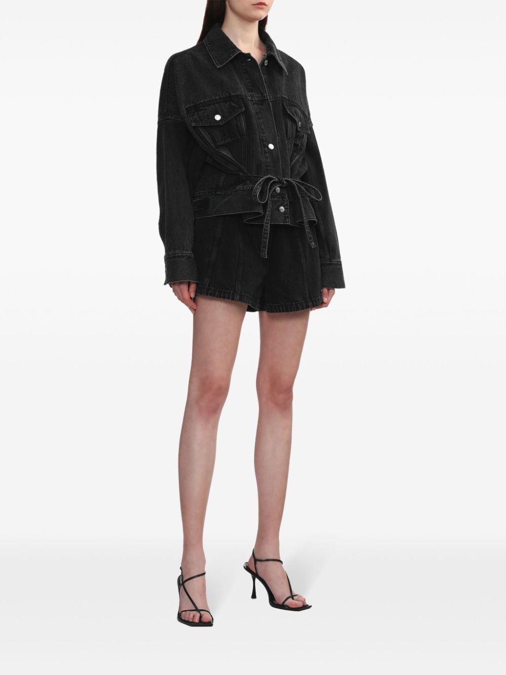 3.1 Phillip Lim  button-up belted denim jacket