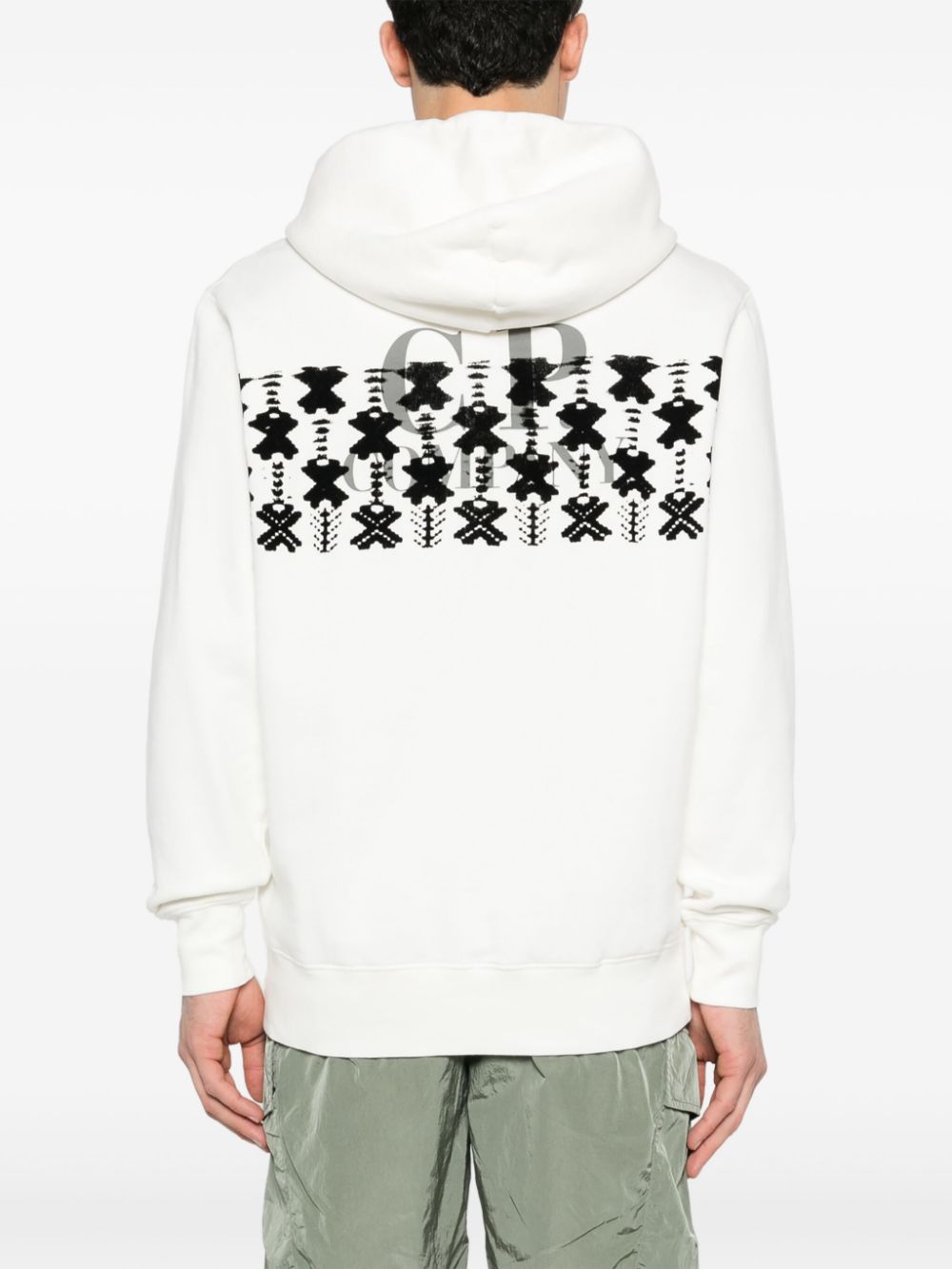 C.P. Company  flocked-logo cotton hoodie