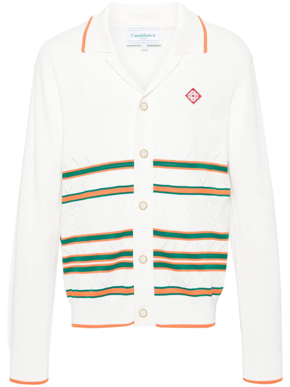 Casablanca  Heart striped overshirt