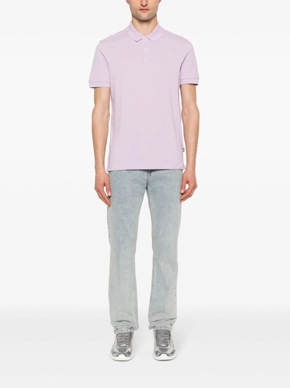 BOSS  embroidered-logo polo shirt