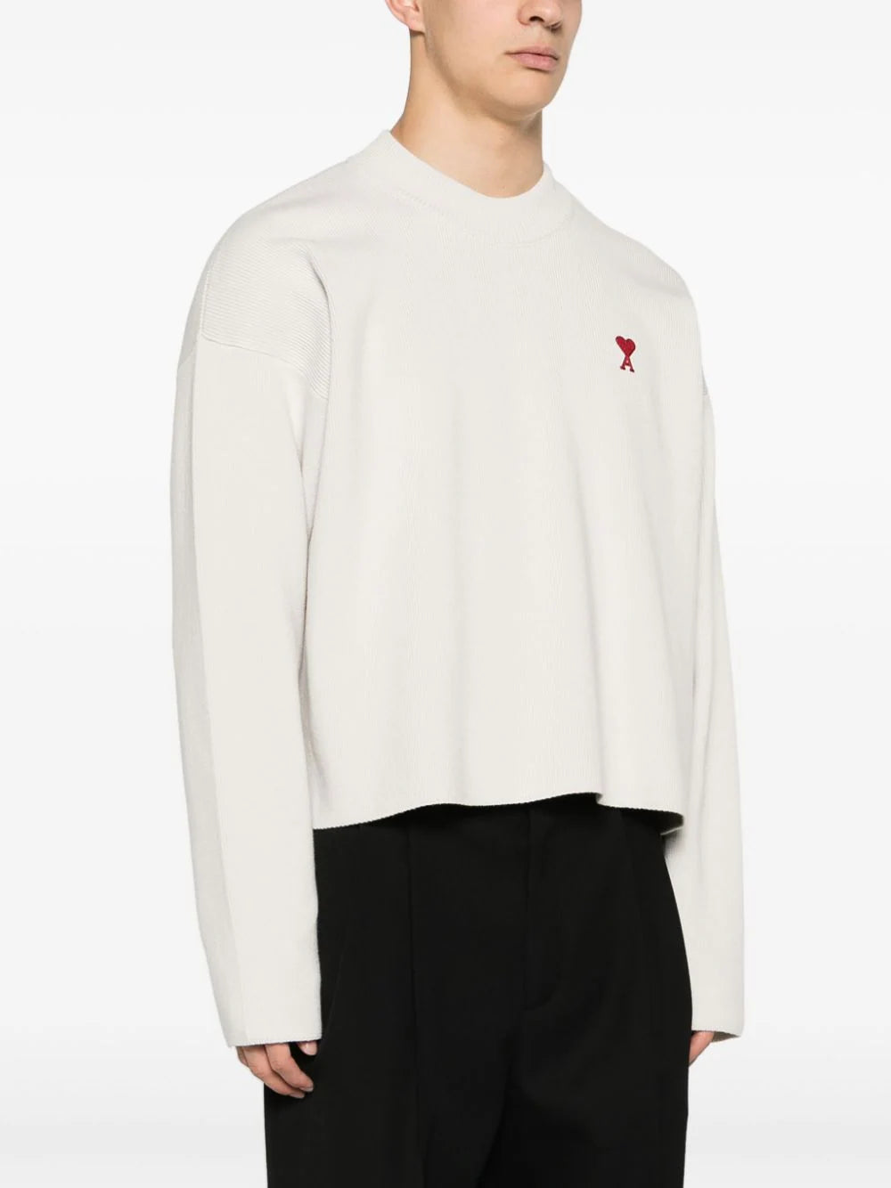 AMI Paris Ami de Coeur ribbed jumper