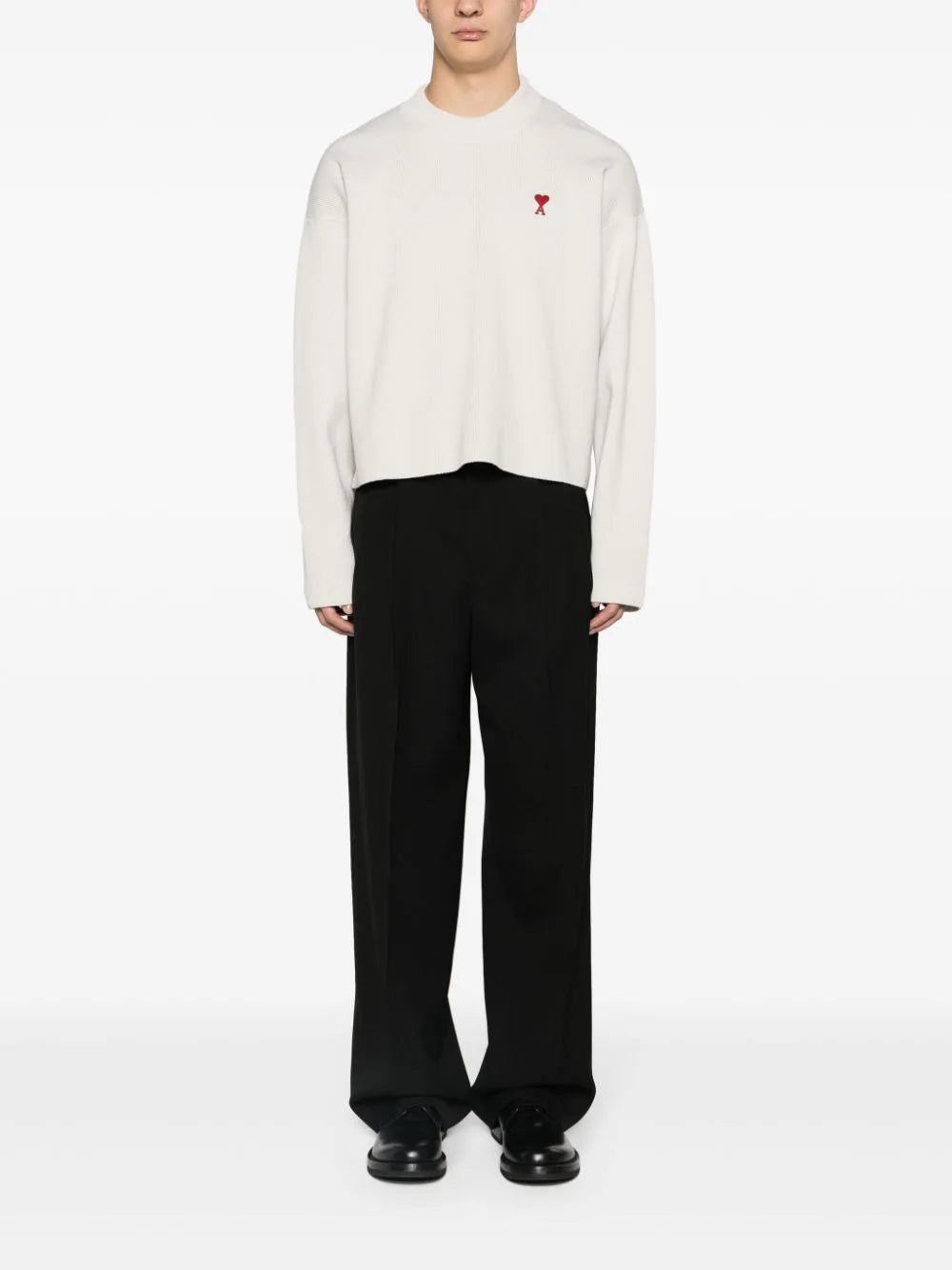 AMI Paris Ami de Coeur ribbed jumper