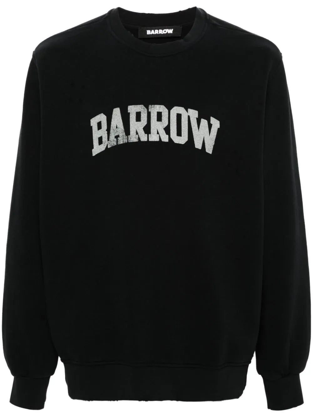 BARROW  logo-print distressed sweatshirt
