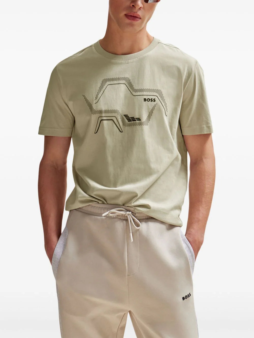 BOSS  graphic-print cotton T-shirt