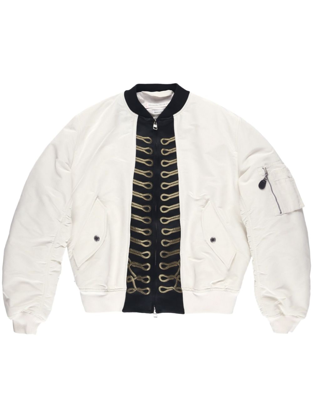 Alexander McQueen trompe l'oeil bomber jacket