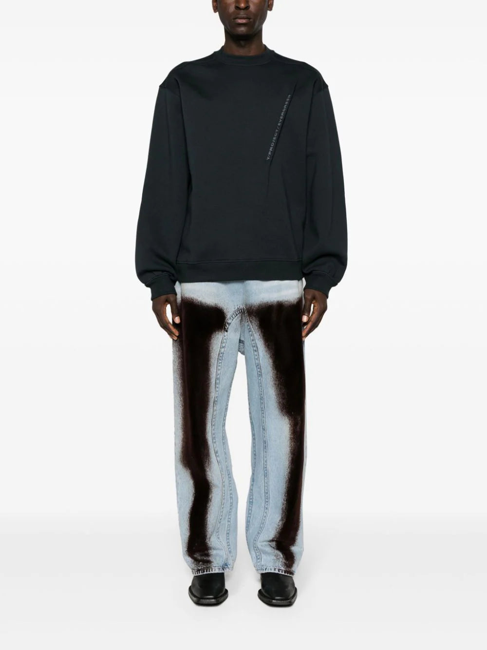 Y/Project  Pinched Logo cotton sweatshirt