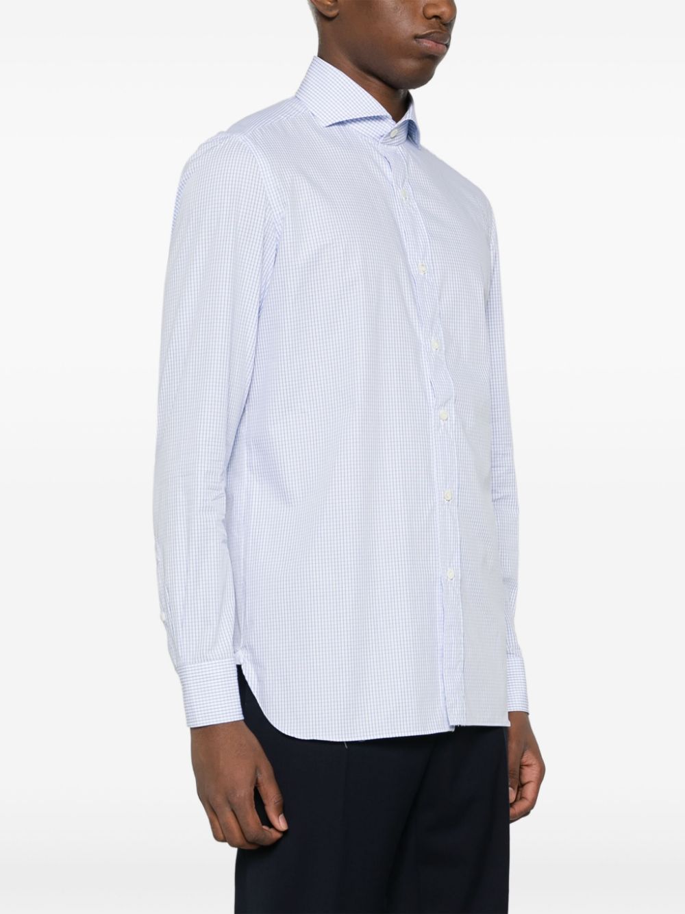 Borrelli  check-pattern cotton shirt
