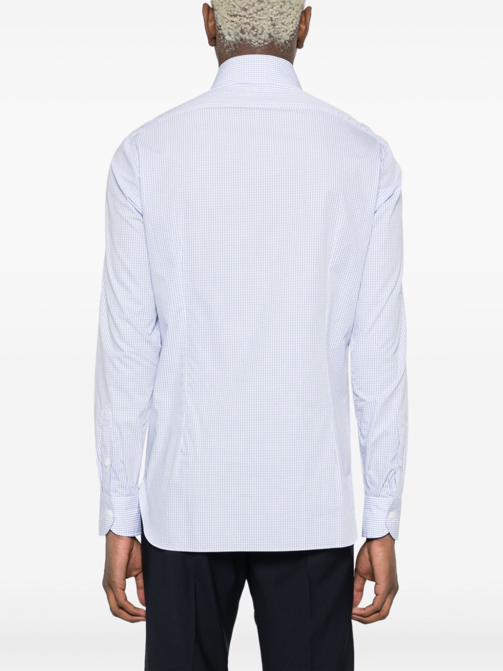 Borrelli  check-pattern cotton shirt