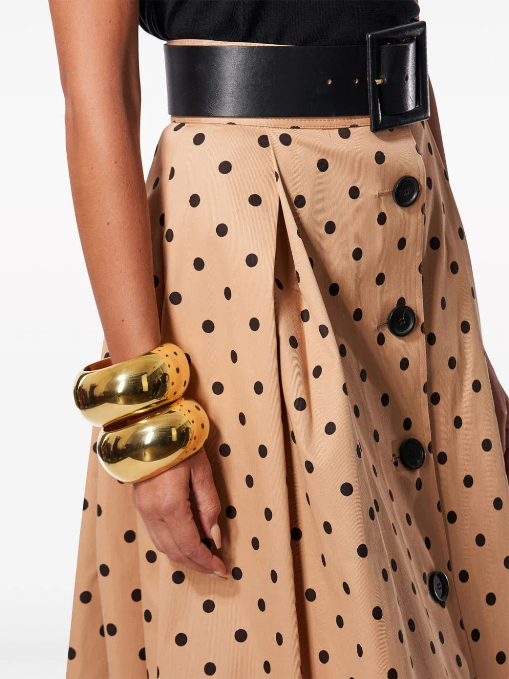 Carolina Herrera polka dot A-line skirt
