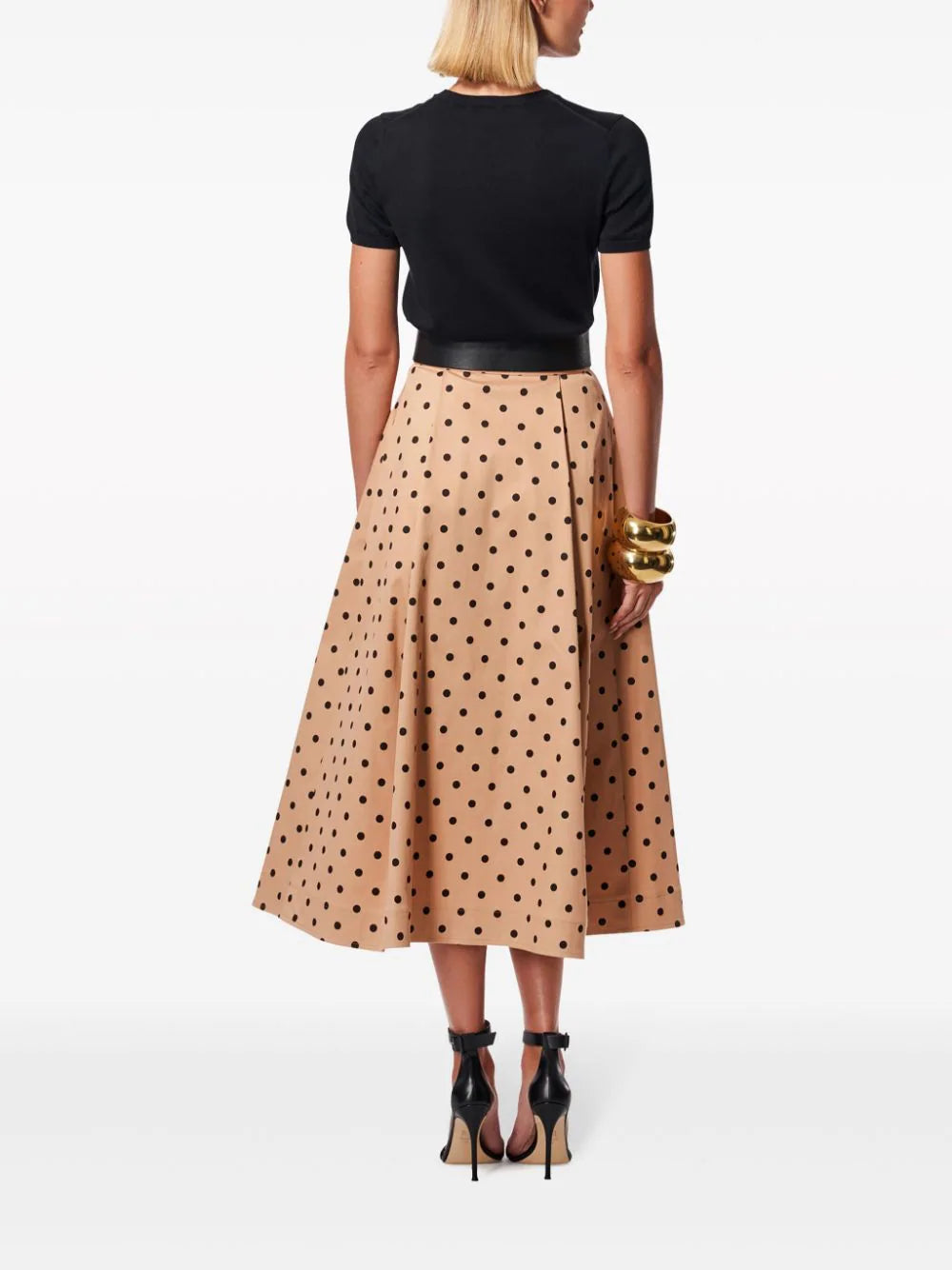 Carolina Herrera polka dot A-line skirt