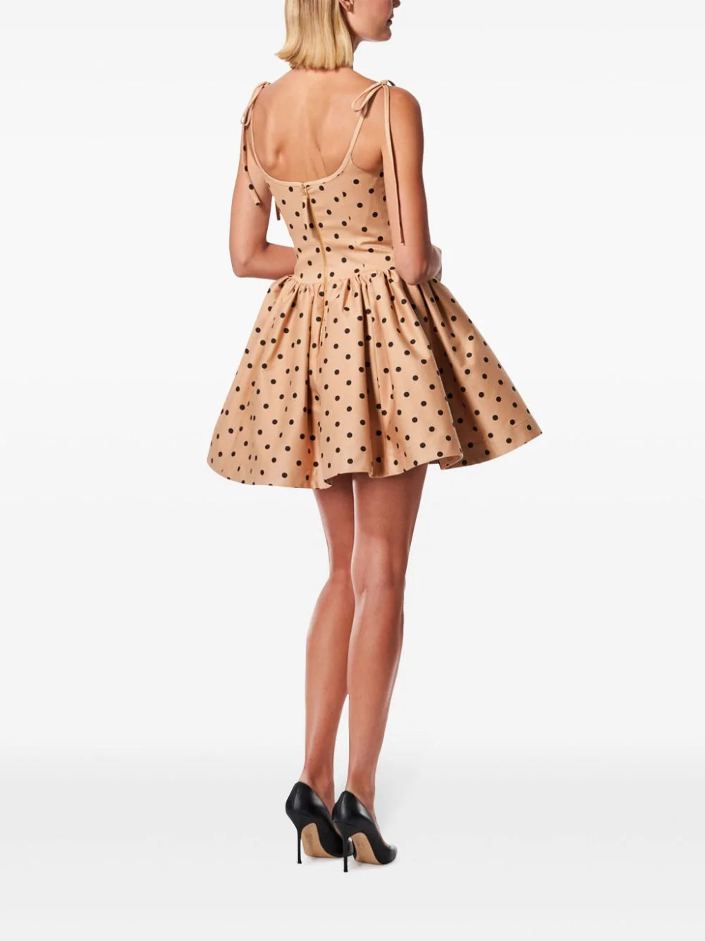 Carolina Herrera polka-dot bow-strap minidress