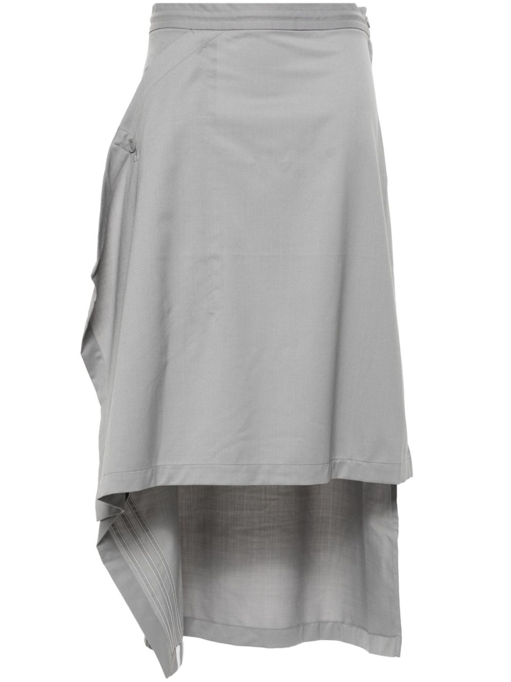 Y-3  logo-print asymmetric skirt